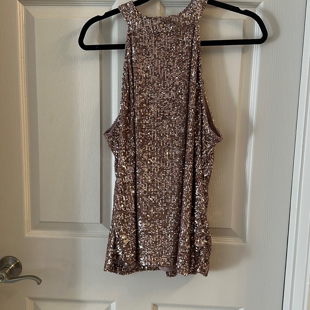 Pink sequin cami.